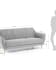 Obo 3 seater sofa in light grey with solid oak wood legs, 190 cm