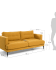 Tanya 2 seater sofa in mustard, 183 cm