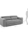 Atlanta 3 seater sofa in light grey, 210 cm