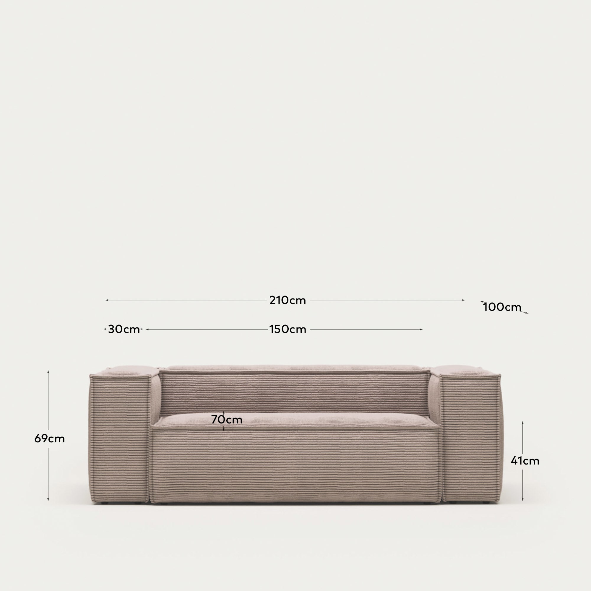 Sofa 210cm deals wide