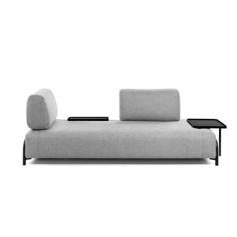 Compo 3 seater sofa in light grey, 232 cm - sizes