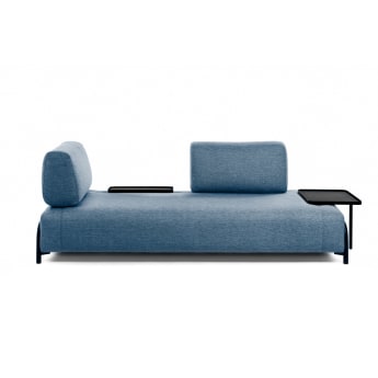 Compo 3 seater sofa in blue, 232 cm - sizes