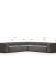 Blok 6 seater corner sofa in grey wide-seam corduroy,  320 x 320 cm