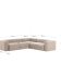 Blok 5 seater corner sofa in beige, 320 x 290 cm
