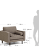 Debra armchair in grey with beech wood legs