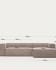 Blok 3 seater sofa with right side chaise longue in pink wide-seam corduroy, 300 cm