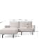 Galene 3 seater sofa with left-hand chaise longue in beige, 194 cm