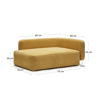 Bowie small bed for pets in mustard 60 x 73 cm - sizes