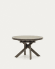 Ανοιγόμενο τραπέζι Vashti, πορσελάνη και ατσάλινα πόδια σε καφέ φινίρισμα, Ø120(160)εκ