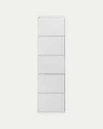Παπουτσοθήκη Ode 50 x 168,5 εκ, 5 λευκές πόρτες