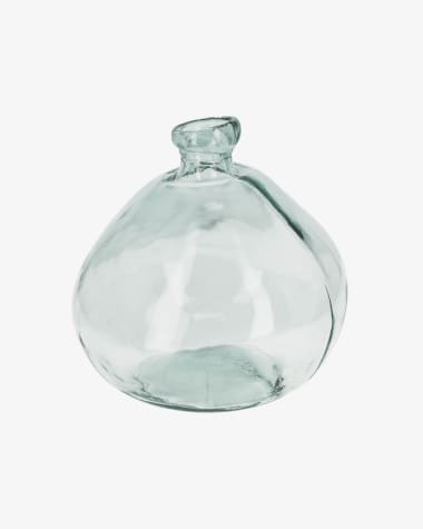Brenna Vase aus transparentem Glas 100% recycelt 33 cm