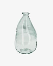 Wazon Brenna średni z przezroczystego szkła w 100% z recyklingu
