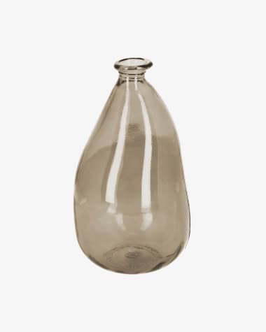 Brenna Vase aus braunem Glas 100% recycelt 36 cm