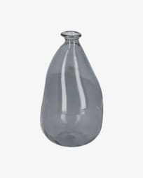 Vase Brenna bleu moyen format en verre 100% recyclé