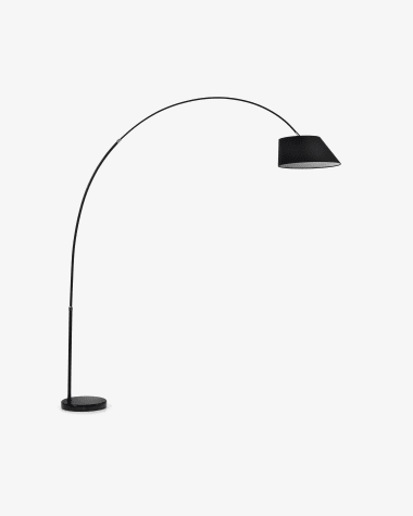 May steel floor lamp with black marble base UK adapter