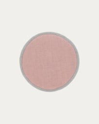 Cojín para silla redondo Prisca rosa Ø 35 cm