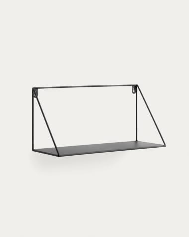 Teg Wandregal Dreieck aus Stahl mit schwarzem Finish 40 x 20 cm