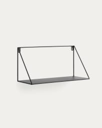 Teg triangular shelf in steel with black finish 40 x 20 cm