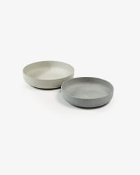 Marta set of 2 bowls beige and grey