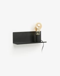 Hannah wall light in steel with black finish 35 cm