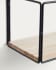 Nezz set of two shelves in solid fir and black steel 30 x 15 and 50 x 17 cm