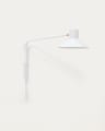 Aria steel wall light with white finish