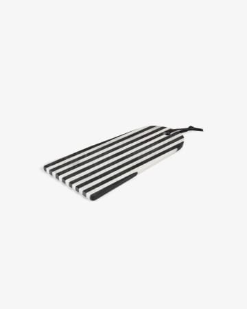 Bergman rectangular chopping board black white marble arch