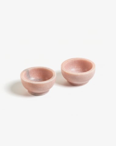 Callhan set 2 bowls pink marble