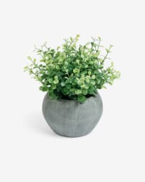 Eucaliptus artificial plant in grey pot