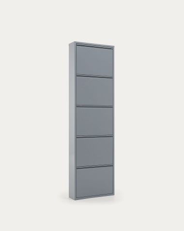 Schoenenrek Ode 50 x 168,5 cm 5 deuren grijs