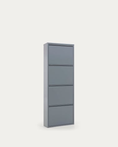 Schoenenrek Ode 50 x 136 cm 4 deuren metaal grijs