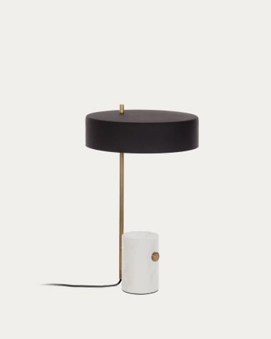 Phant table lamp in metal and marble UK adapter