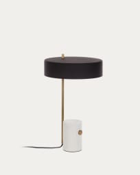 Phant table lamp in metal and marble