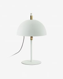 Lámpara de mesa Sisina de metal blanco