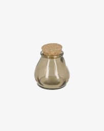 Rohan small brown glass jar