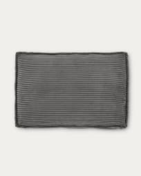Blok cushion in grey wide-seam cordury, 40 x 60 cm FR
