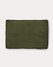 Blok cushion in green wide-seam cordury, 40 x 60 cm FR