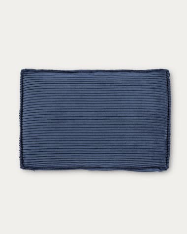 Blok cushion in blue wide seam corduroy, 40 x 60 cm FR