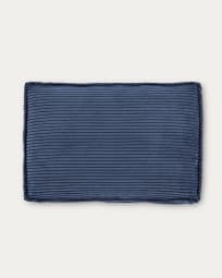 Blok cushion in blue wide-seam cordury, 40 x 60 cm FR