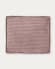 Coussin Blok en velours côtelé grosses côtes rose 50 x 60 cm