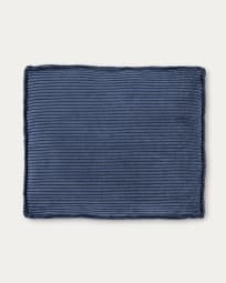 Blok cushion in blue wide-seam cordury, 50 x 60 cm FR