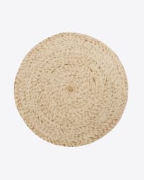 Takashi 100% wool round rug in beige, Ø 150 cm
