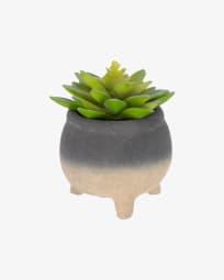 Sedum lucidum artificial plant in cement pot