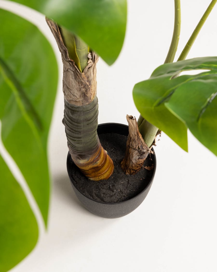 Pianta artificiale di monstera 170 cm con 16 foglie in vaso