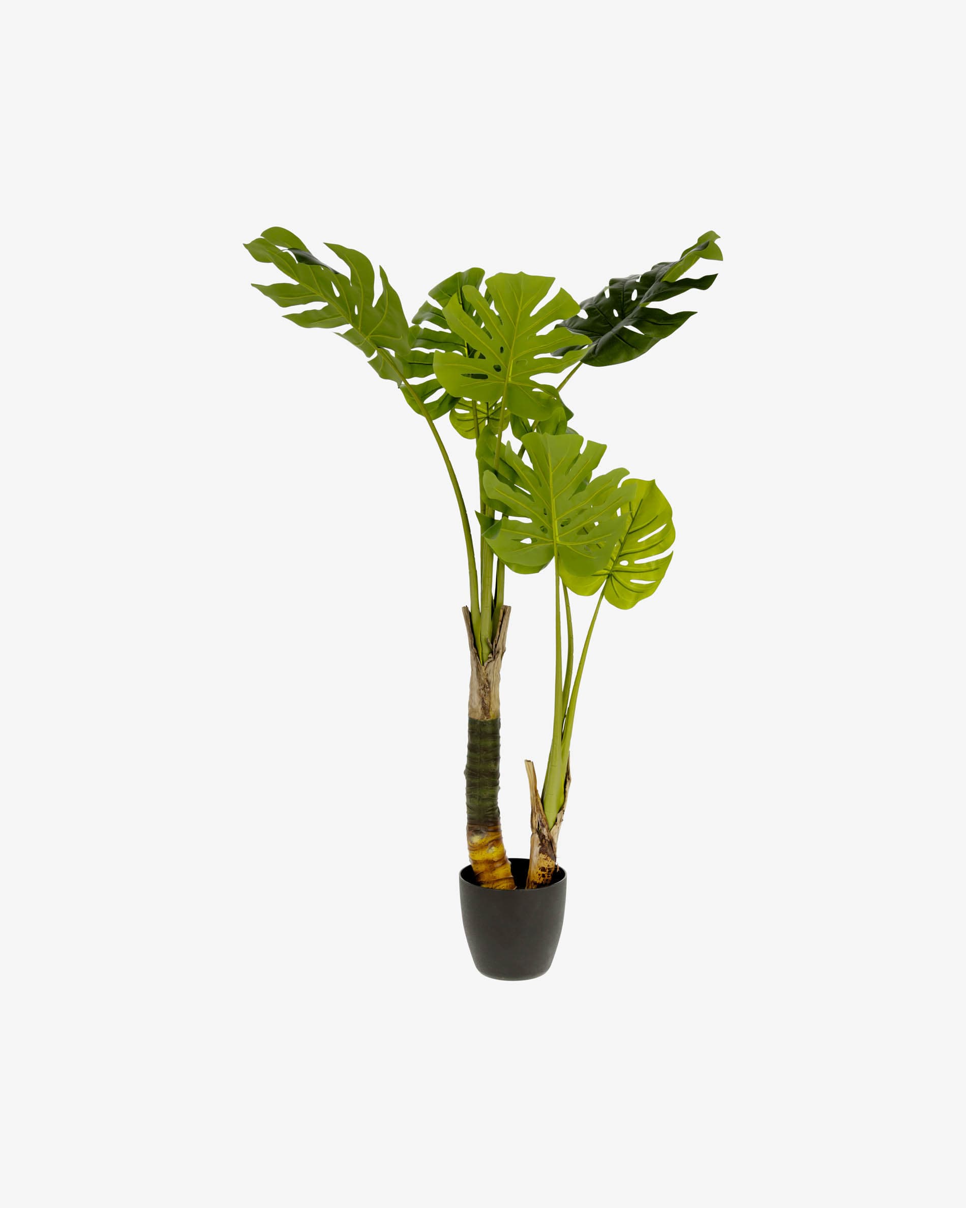 Pianta artificiale di monstera 170 cm con 16 foglie in vaso