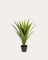 Sztuczna roślina Yucca z doniczką czarna 80 cm