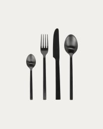 Fer 16-piece cutlery set black