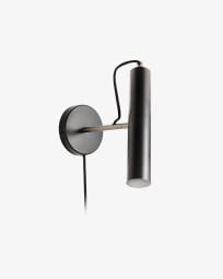 Maude wall light in metal with black finish