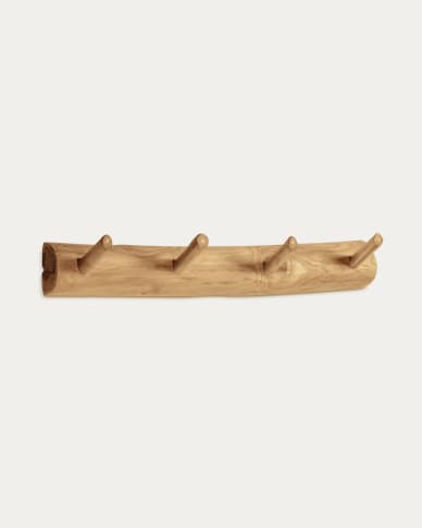 presente Mejor Reposición Perchero Gaillech de madera maciza de teca | Kave Home