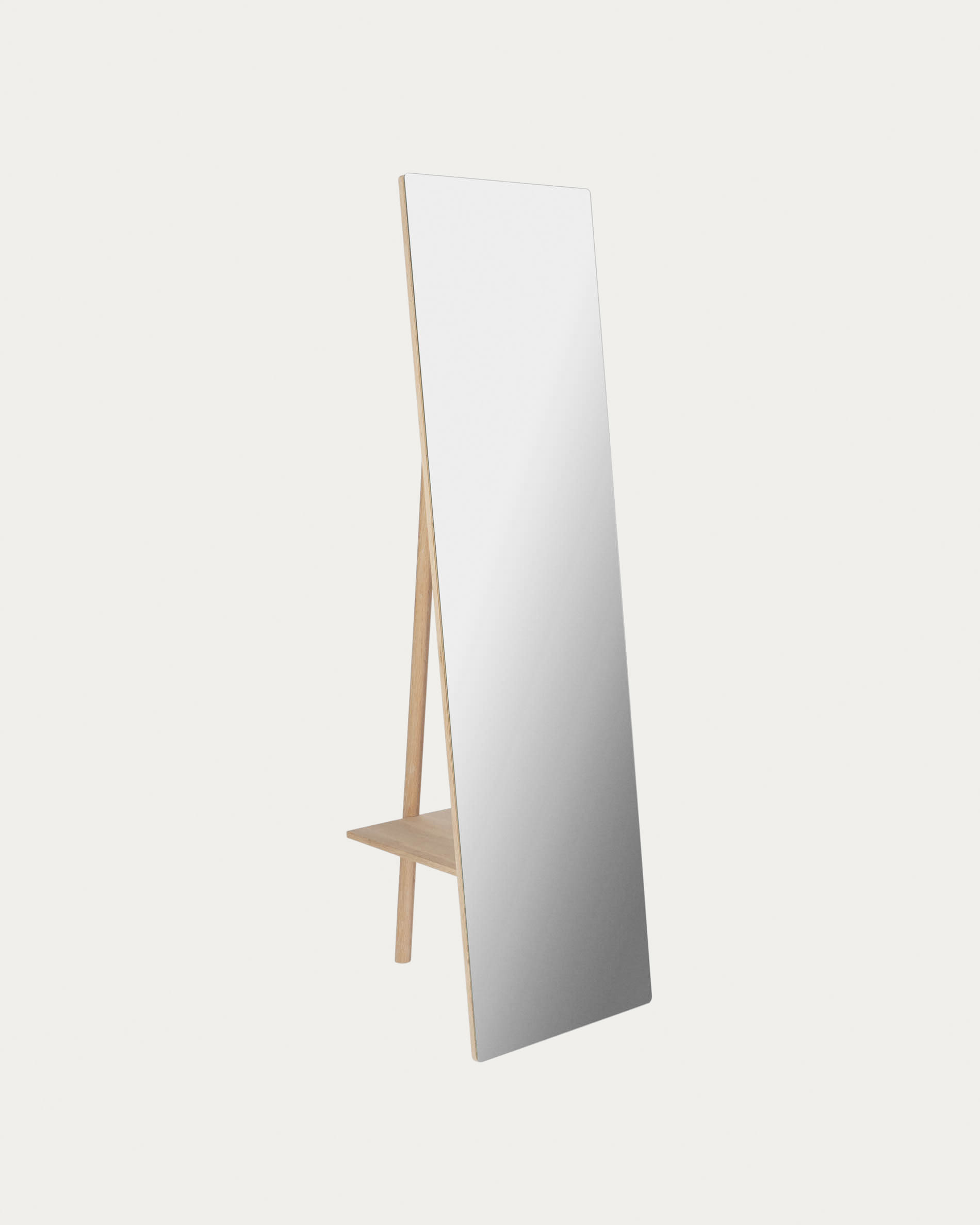 Espejo de pie madera marrón, 45x165x6 cm — Qechic